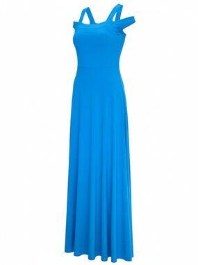 Sympli “The Best” Turquoise Cold Shoulder Long Maxi Dress Size 10